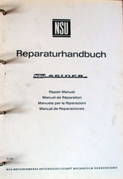 NSU Wankel Spider 1964 Repairmanual in original file (7301)